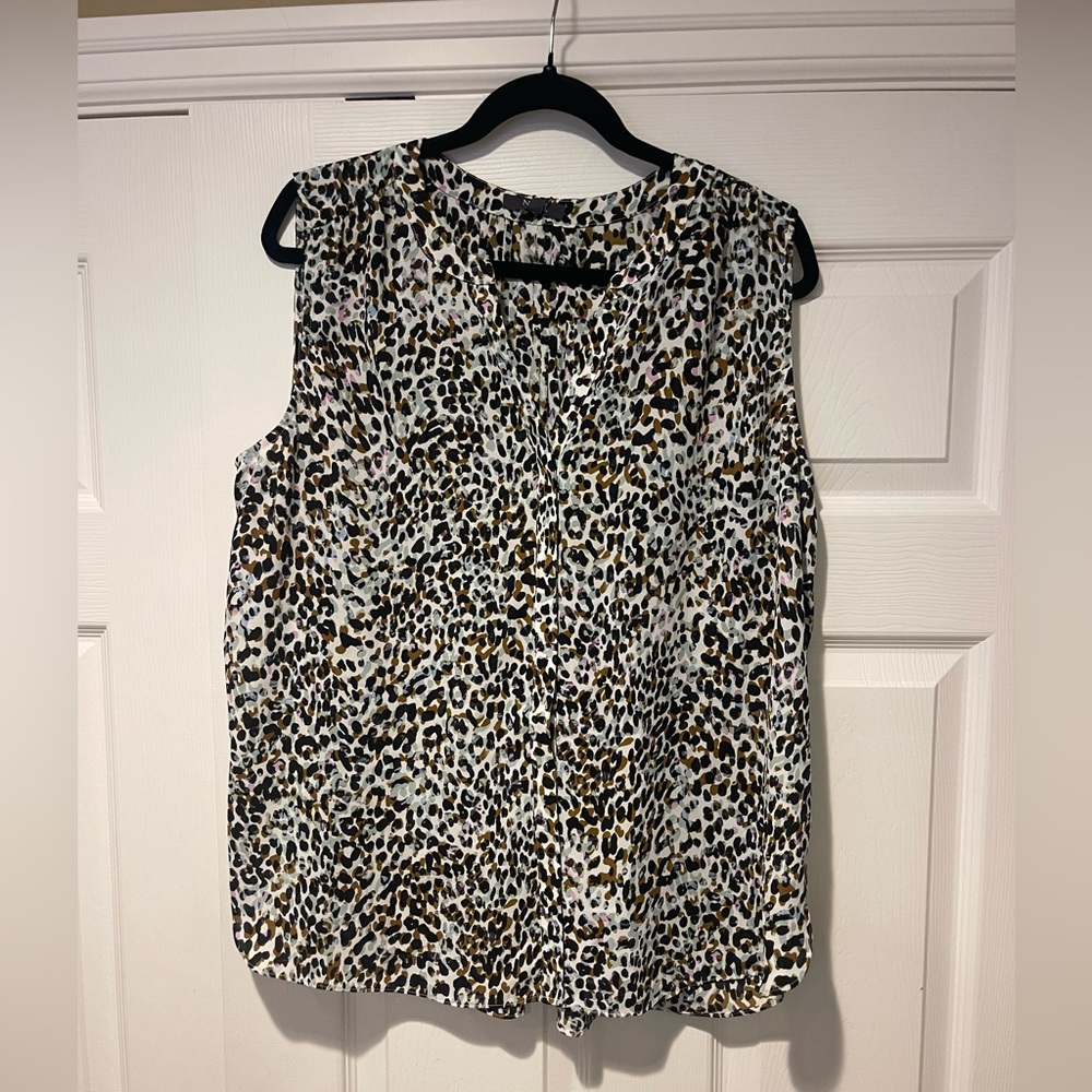 NORDSTROM NYDJ Animal Print Sleeveless Blouse